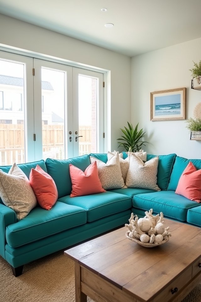 coastal themed comfortable living space