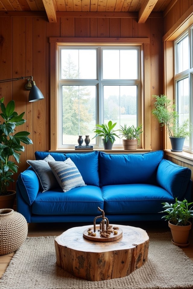 cobalt blue rustic decor