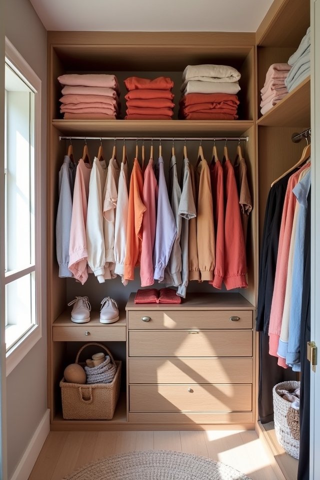 color coordinate your wardrobe