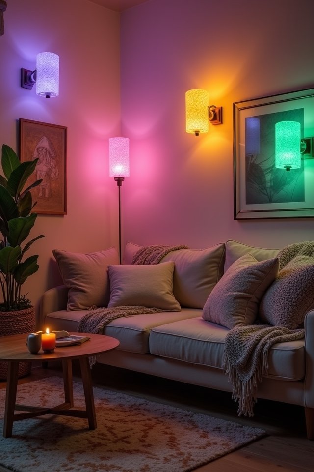 colored light bulb magic