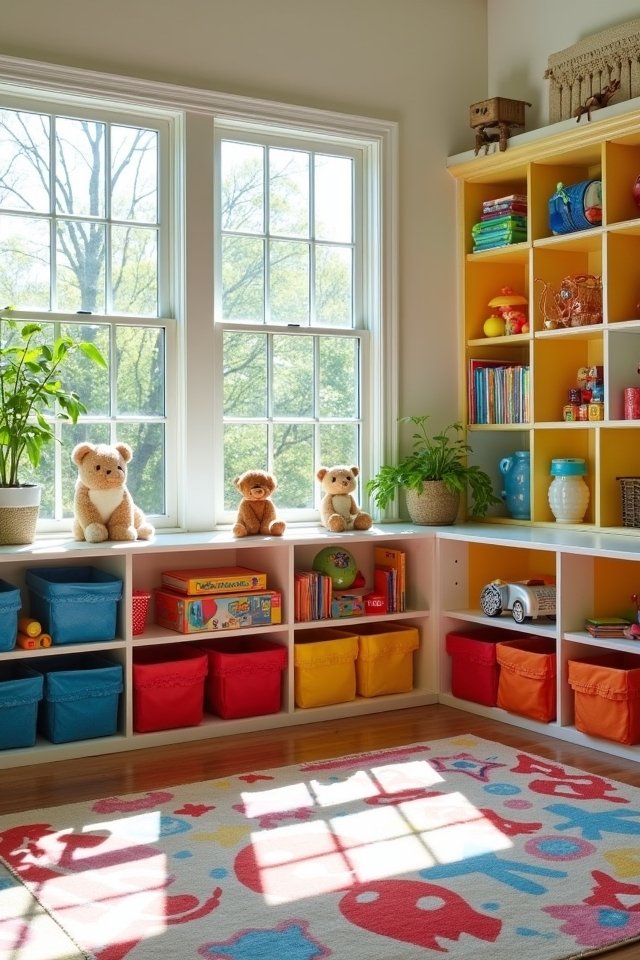 colorful and functional storage