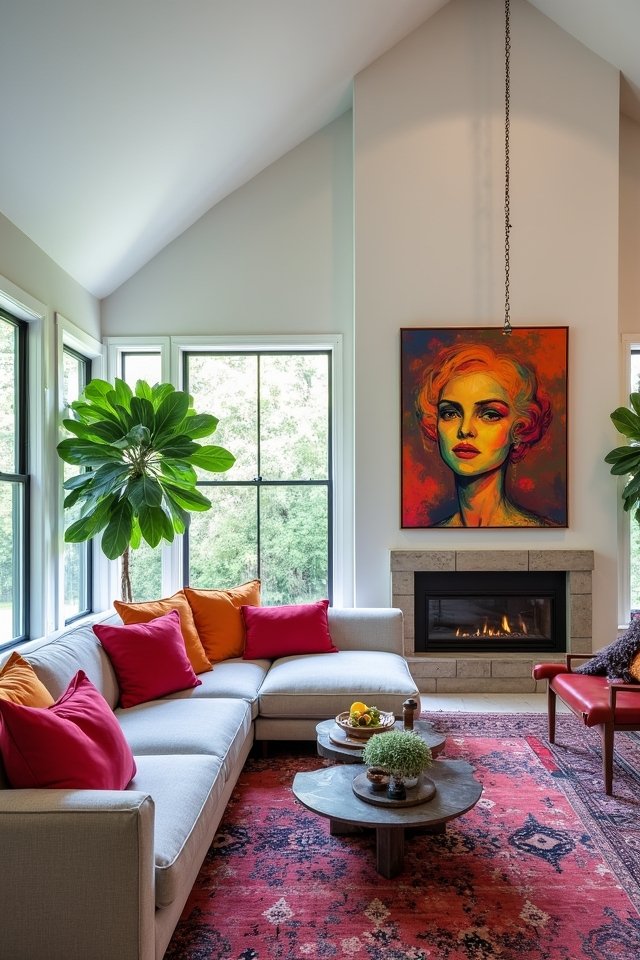 colorful bold living room