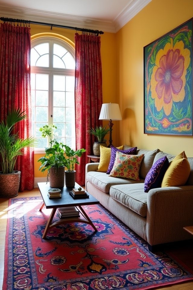 colorful curtains brighten spaces