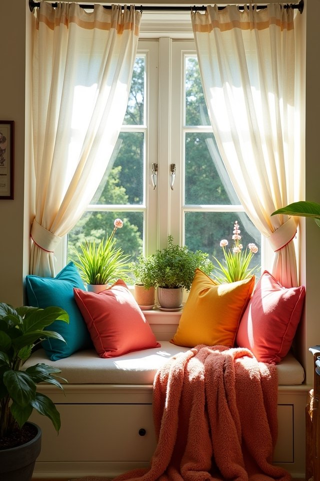 colorful cushion cozy retreat