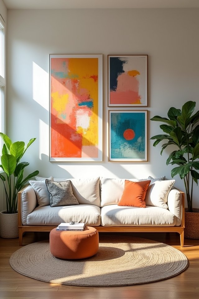 colorful gallery wall transformation