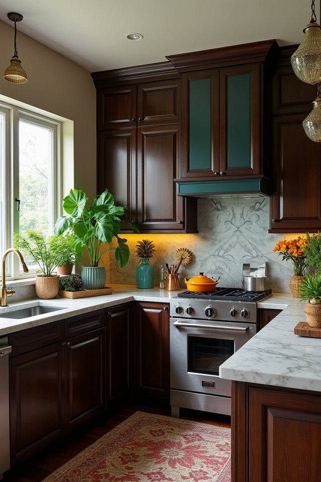 colorful kitchen design accents