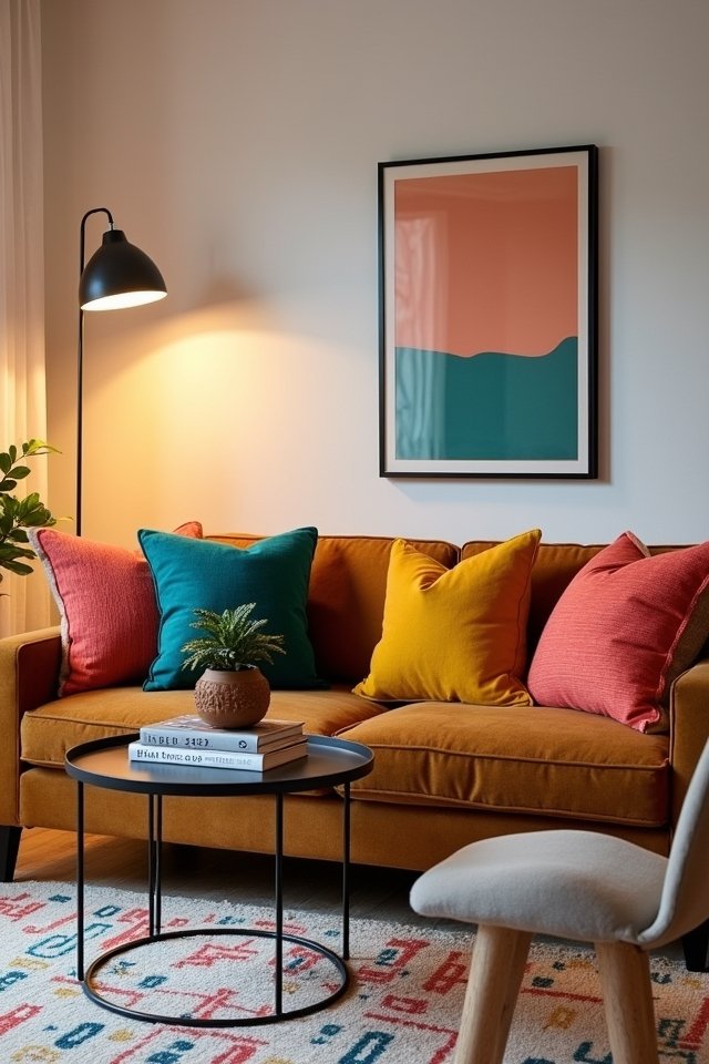 colorful living room makeover