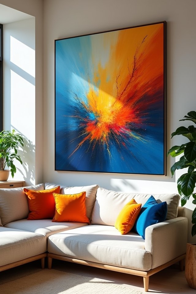 colorful living room transformation