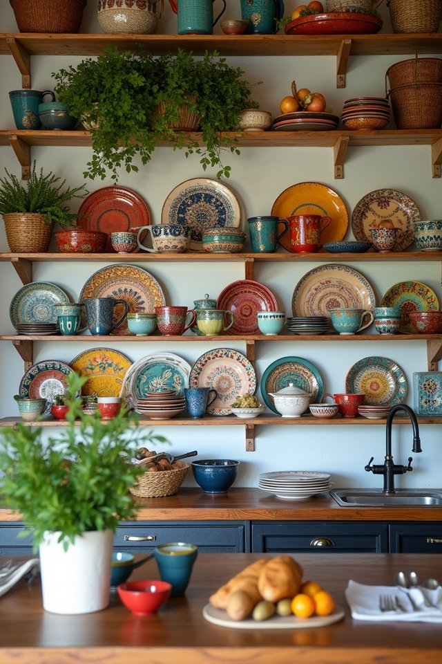 colorful playful dishware combinations