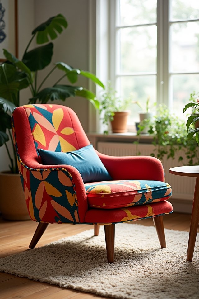 colorful retro fiberglass chair