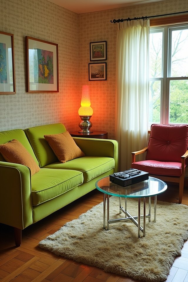 colorful retro furniture mix