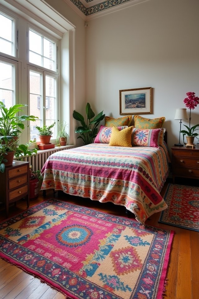 colorful rugs enhance decor