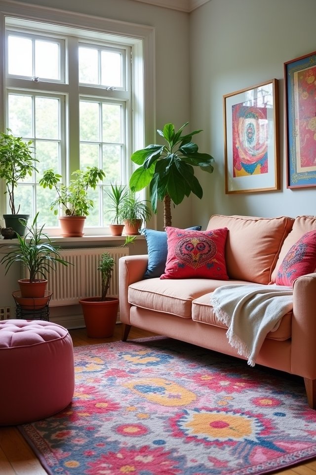 colorful rugs enhance spaces