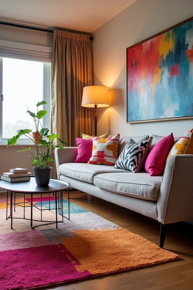 colorful rugs enhance spaces