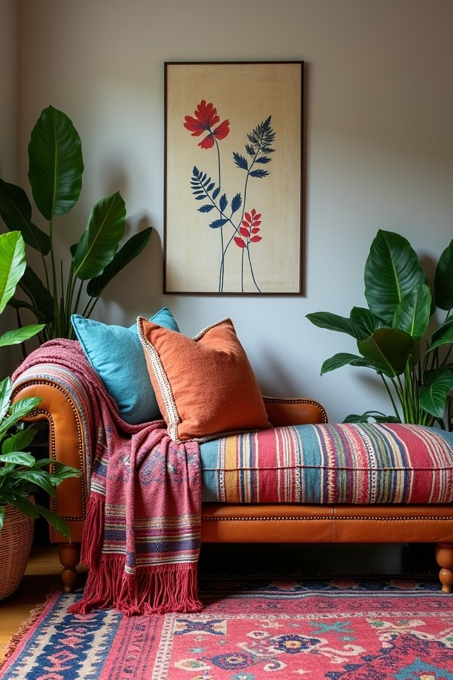 colorful textile layering retreat