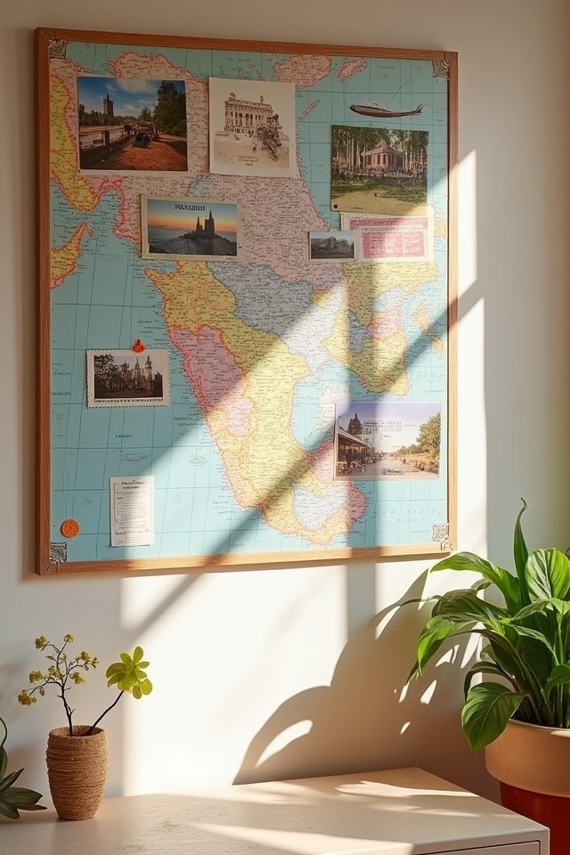 colorful travel memories montage