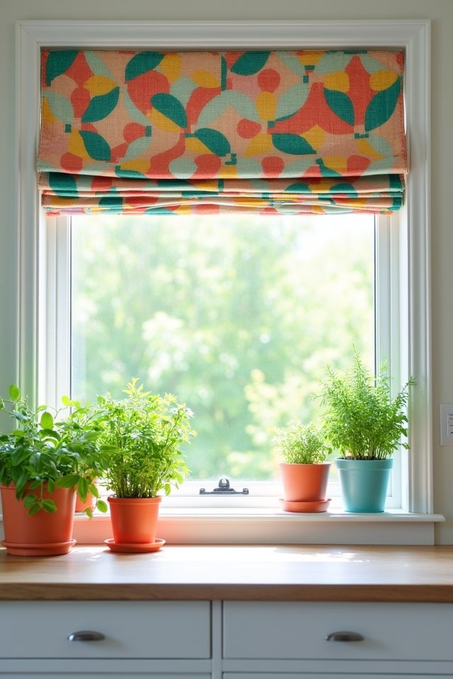 colorful valances brighten windows