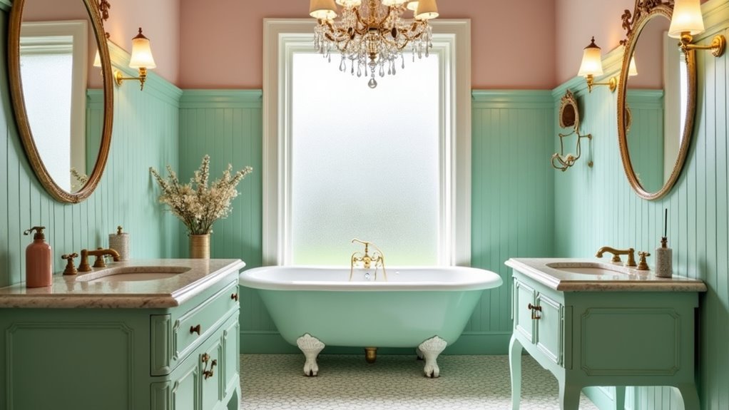colorful vintage bathroom designs
