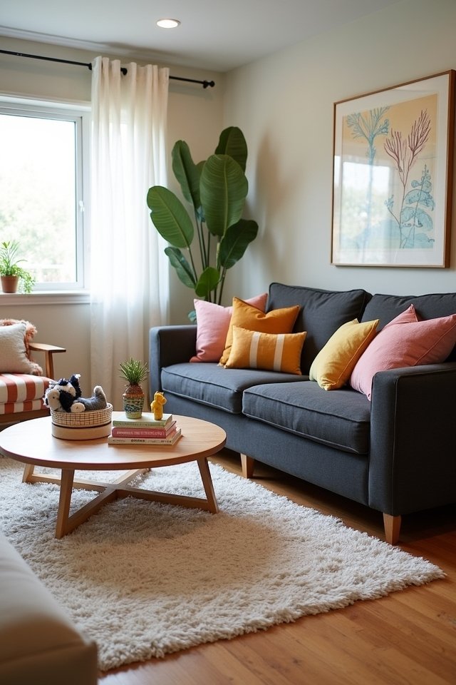 comfortable colorful functional space