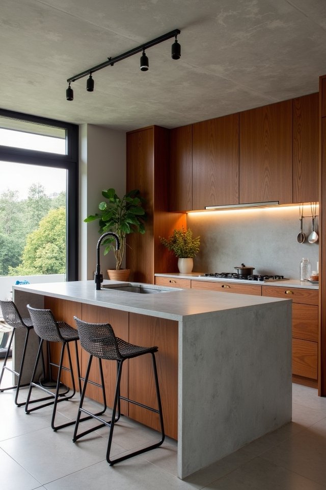 concrete and wood harmony