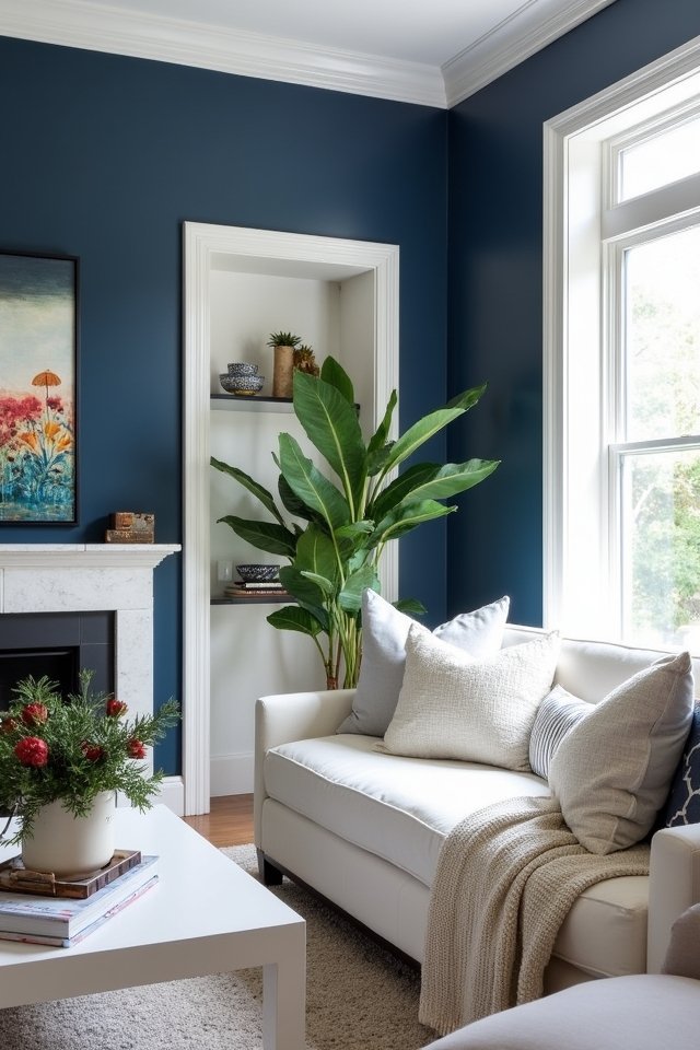 contrast of deep blue