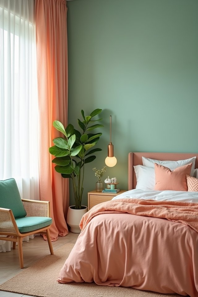 cool mint warm peach