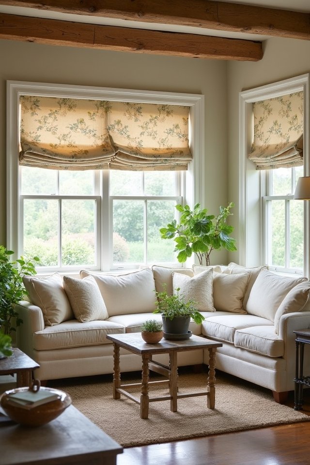 cottage style roman shades charm