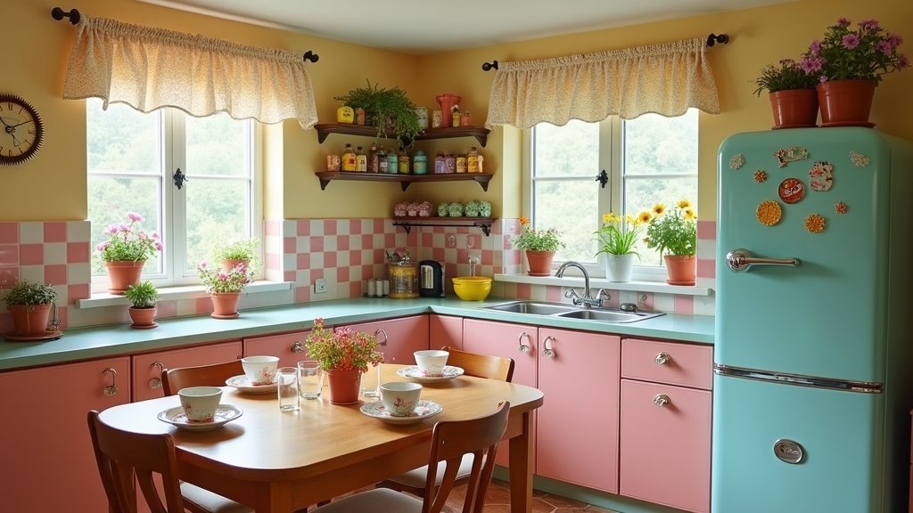 cozy 90s kitchen decor