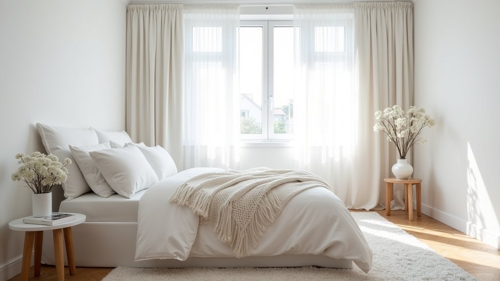 cozy all white bedroom inspiration