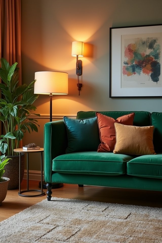 cozy ambiance through lighting