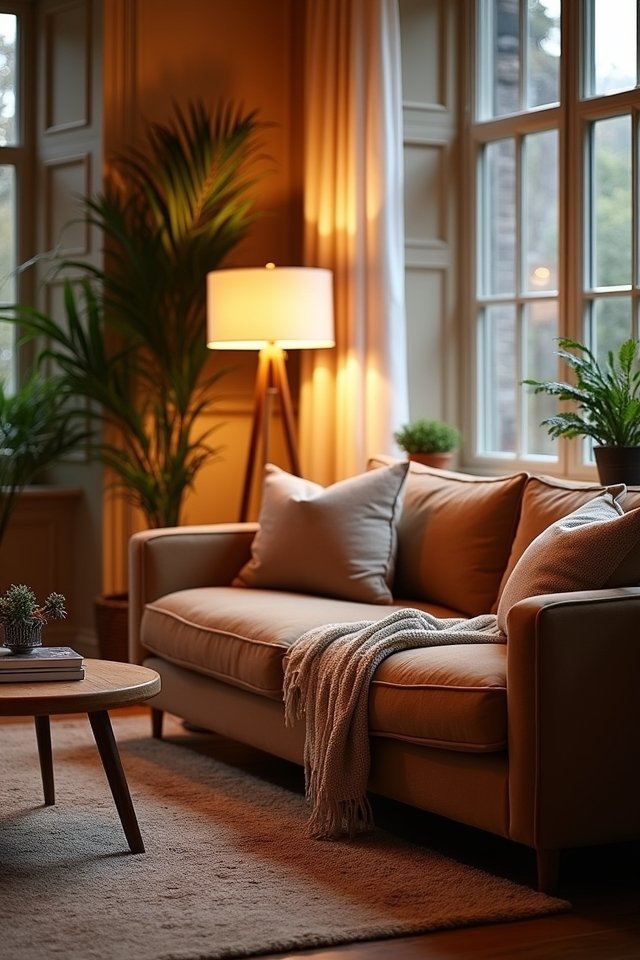 cozy ambiance with lamps