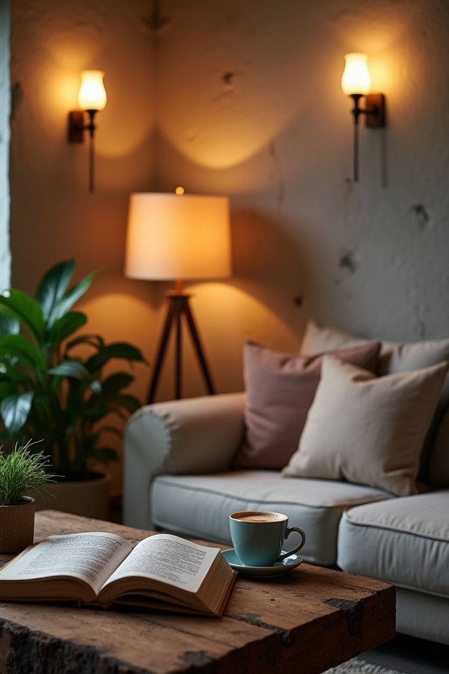 cozy ambiance with sconces