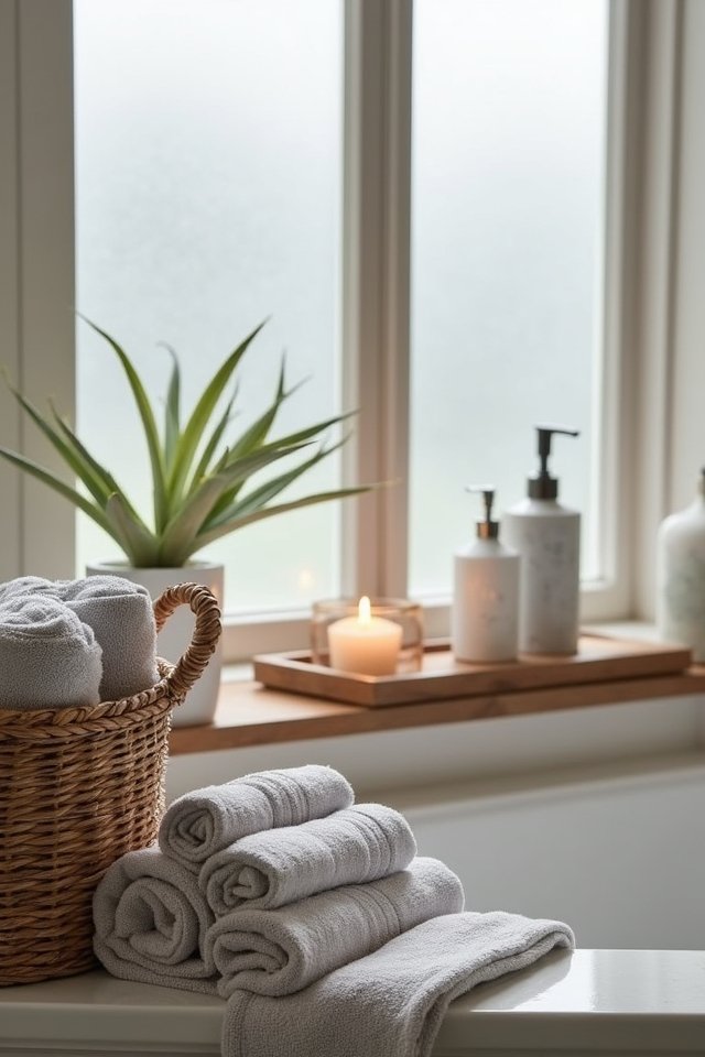 cozy and elegant bathroom essentials