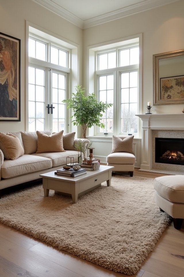 cozy area rug transformation