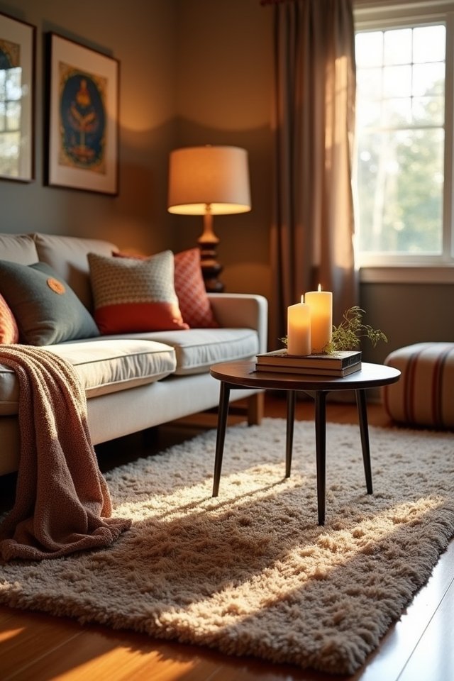 cozy area rugs enhance warmth