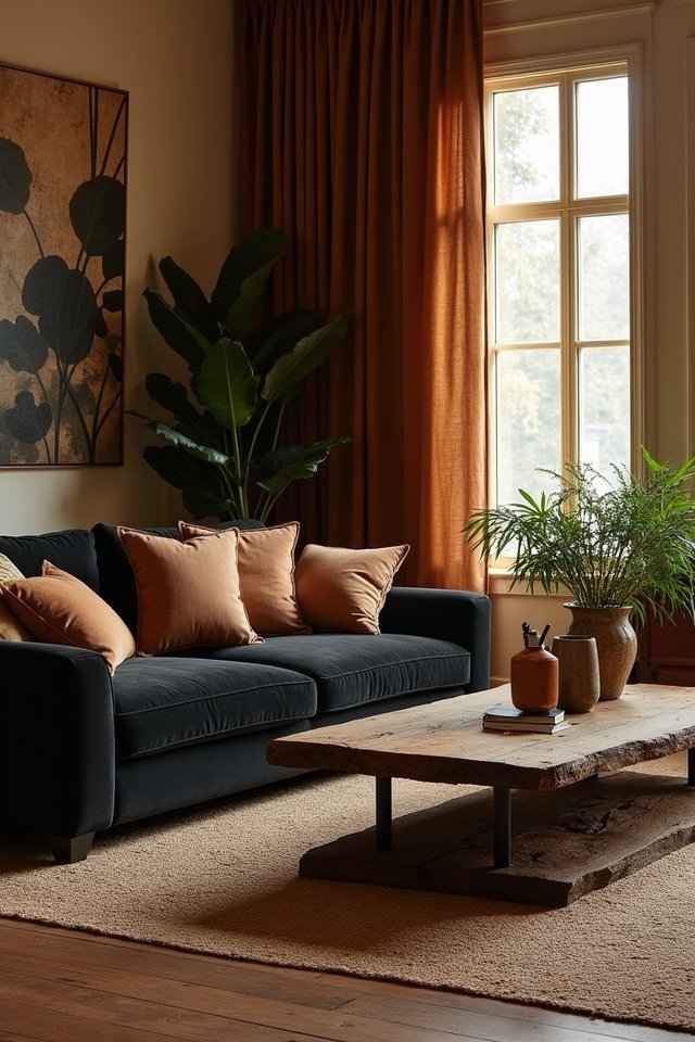 cozy atmosphere with curtains