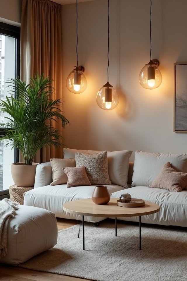 cozy atmosphere with warm lighting