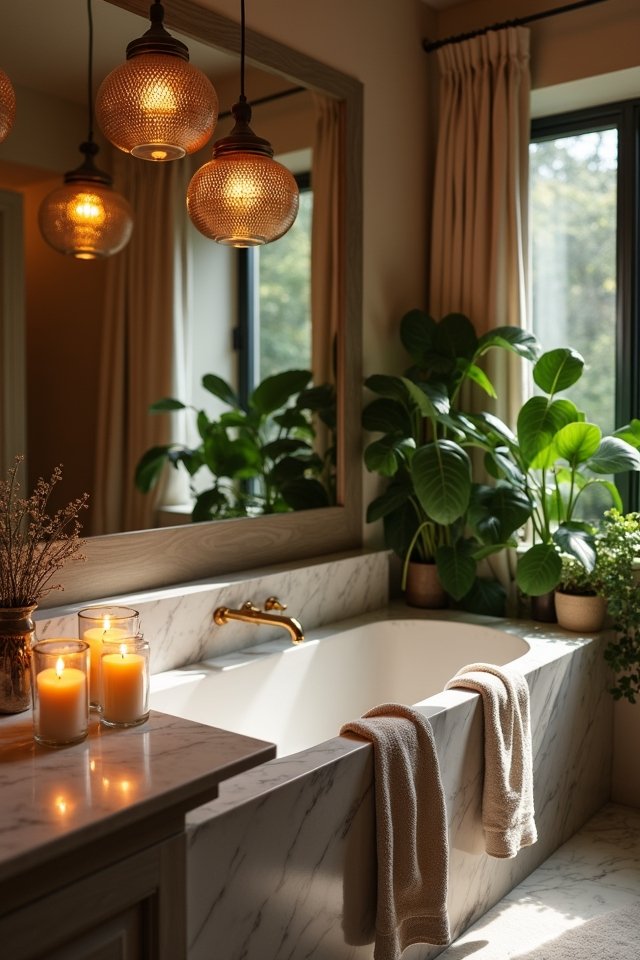 cozy bathroom lighting options