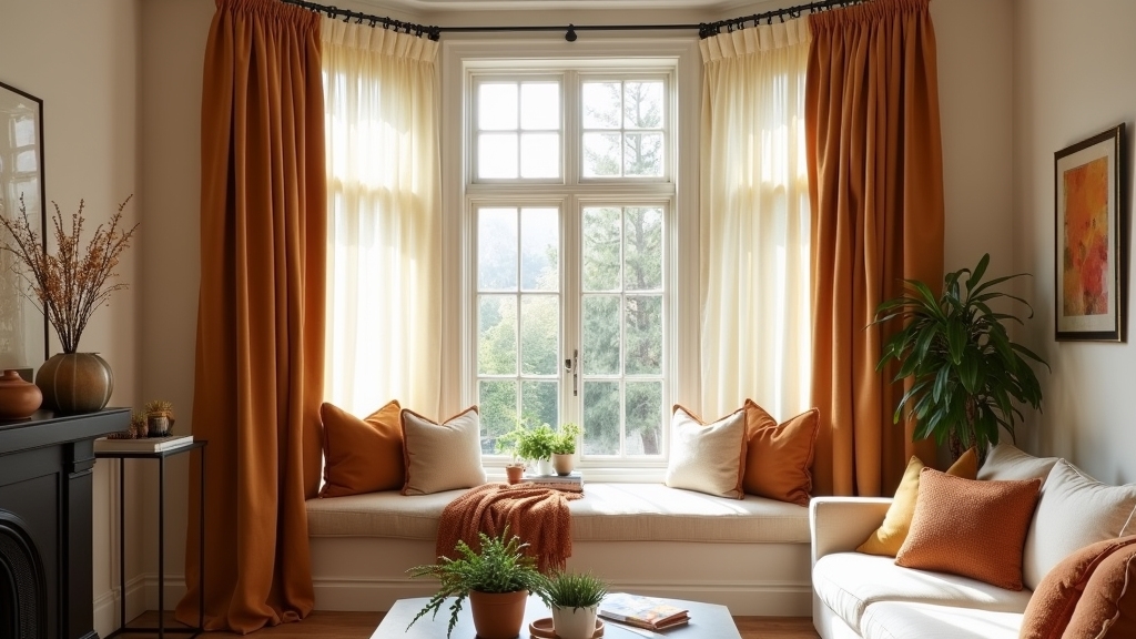 cozy bay window curtains