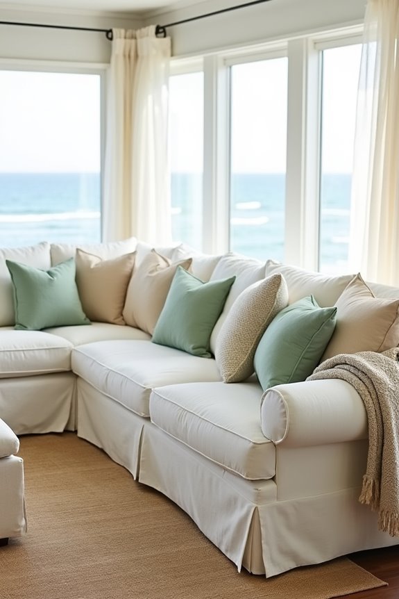 cozy beach house textiles