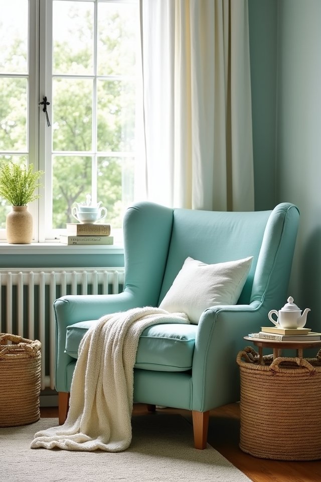 cozy beach reading nook