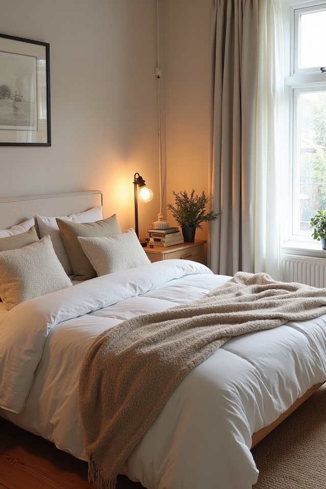cozy bedding and throws