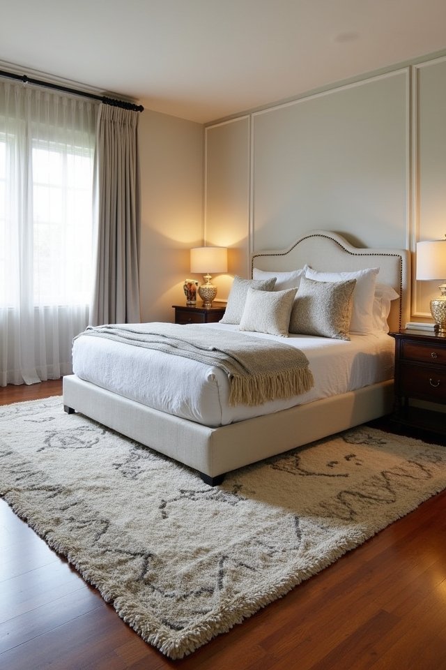 cozy bedroom rug extension