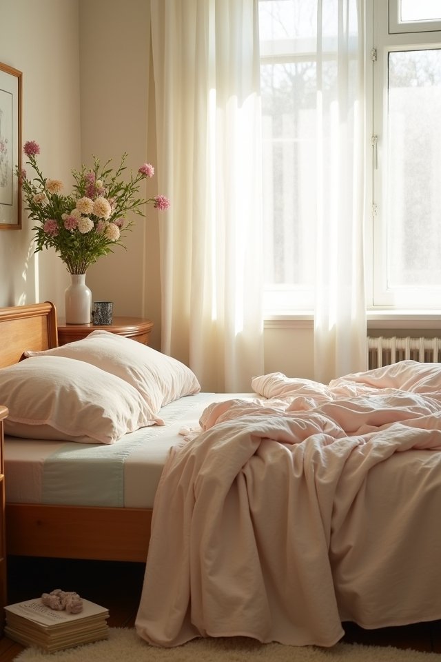 cozy bedroom with natural lighting