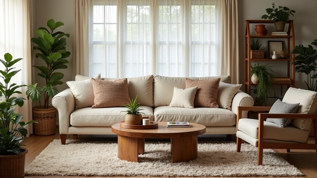 cozy beige couch decor