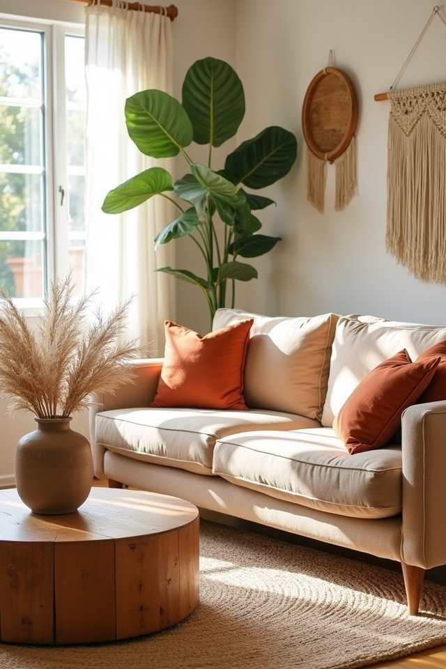 cozy beige sofa decor