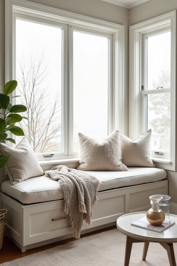 cozy bench with storage