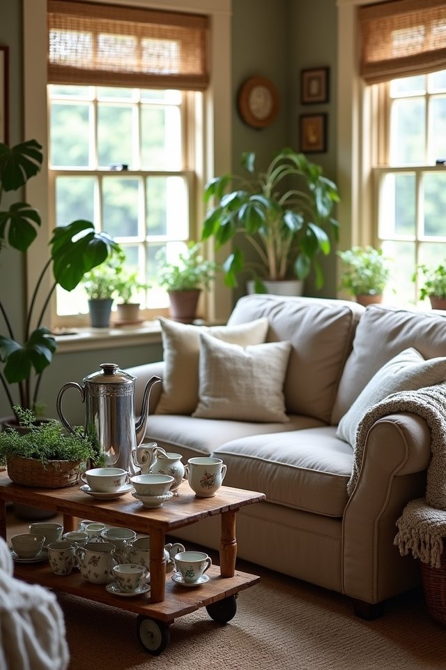 cozy beverage station setup