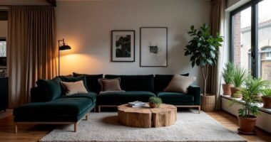 cozy black couch decor