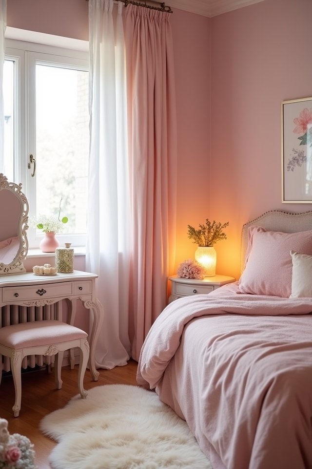 cozy blush lighting ambiance
